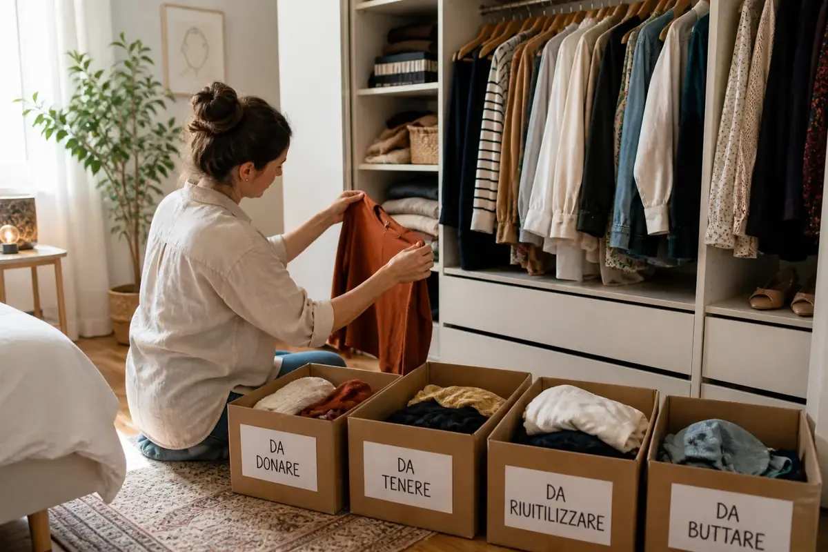 Decluttering e cambio armadio, perché liberarsi del superfluo cambia davvero il modo di vivere la casa