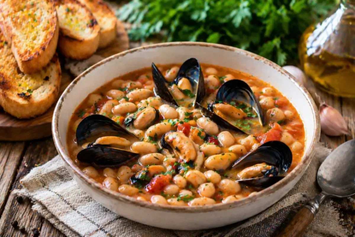 Zuppa di fagioli e cozze, la ricetta semplice che unisce sapore di mare e cucina di casa