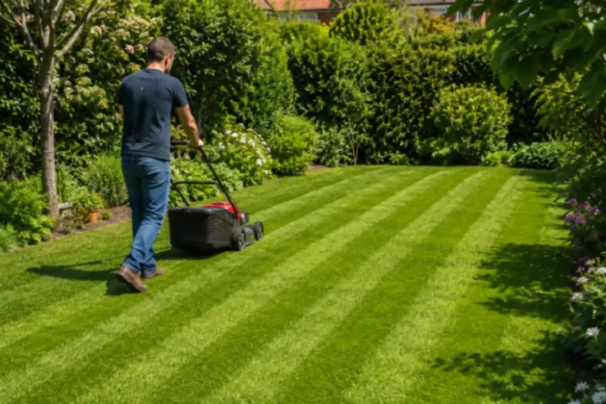 Prato a strisce come nei campi da calcio: il taglio che cambia il giardino