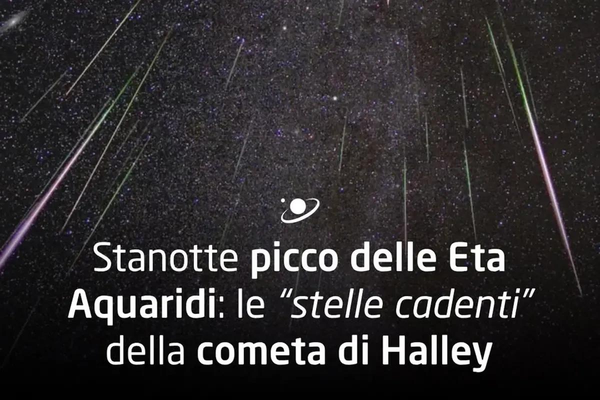 Stelle cadenti stanotte in Italia: arrivano le Eta Aquaridi, figlie della cometa di Halley