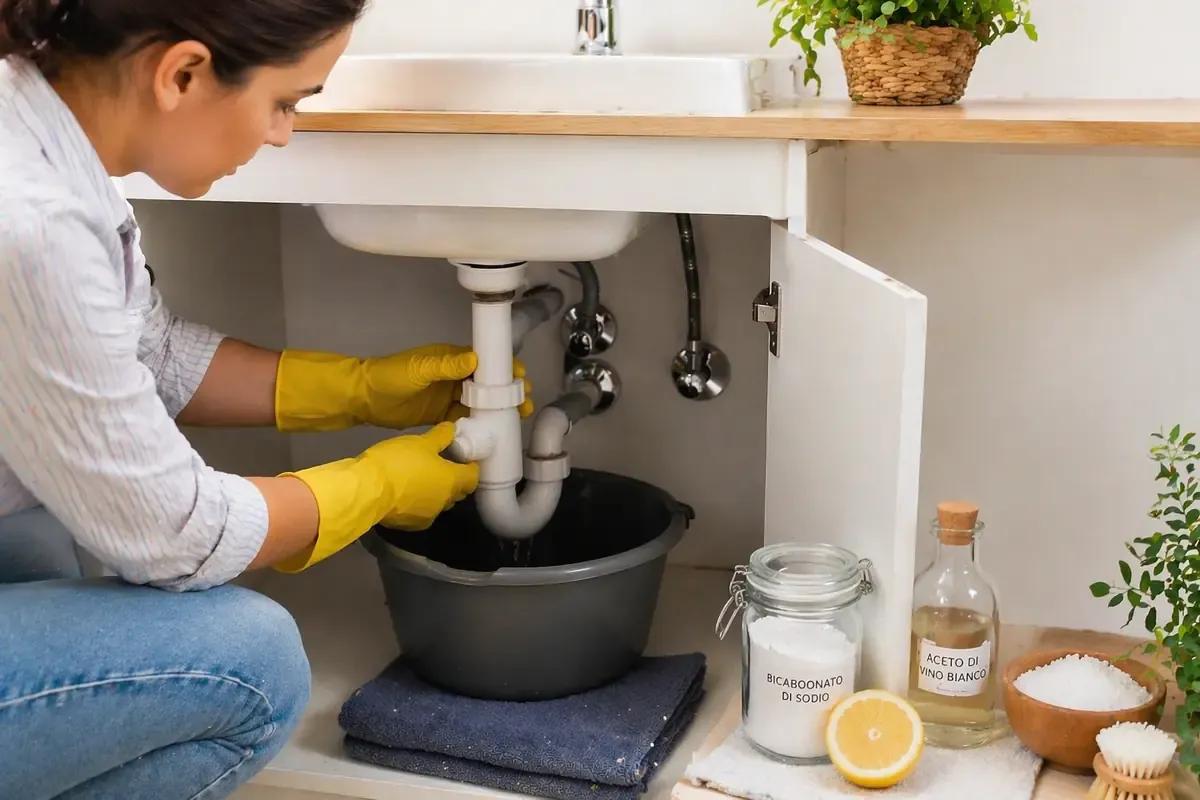 Come pulire il sifone del lavandino con rimedi naturali senza usare prodotti aggressivi