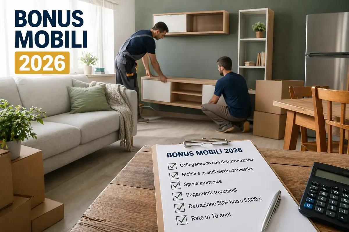 Bonus mobili 2026, requisiti aggiornati, spese ammesse e errori che fanno perdere la detrazione