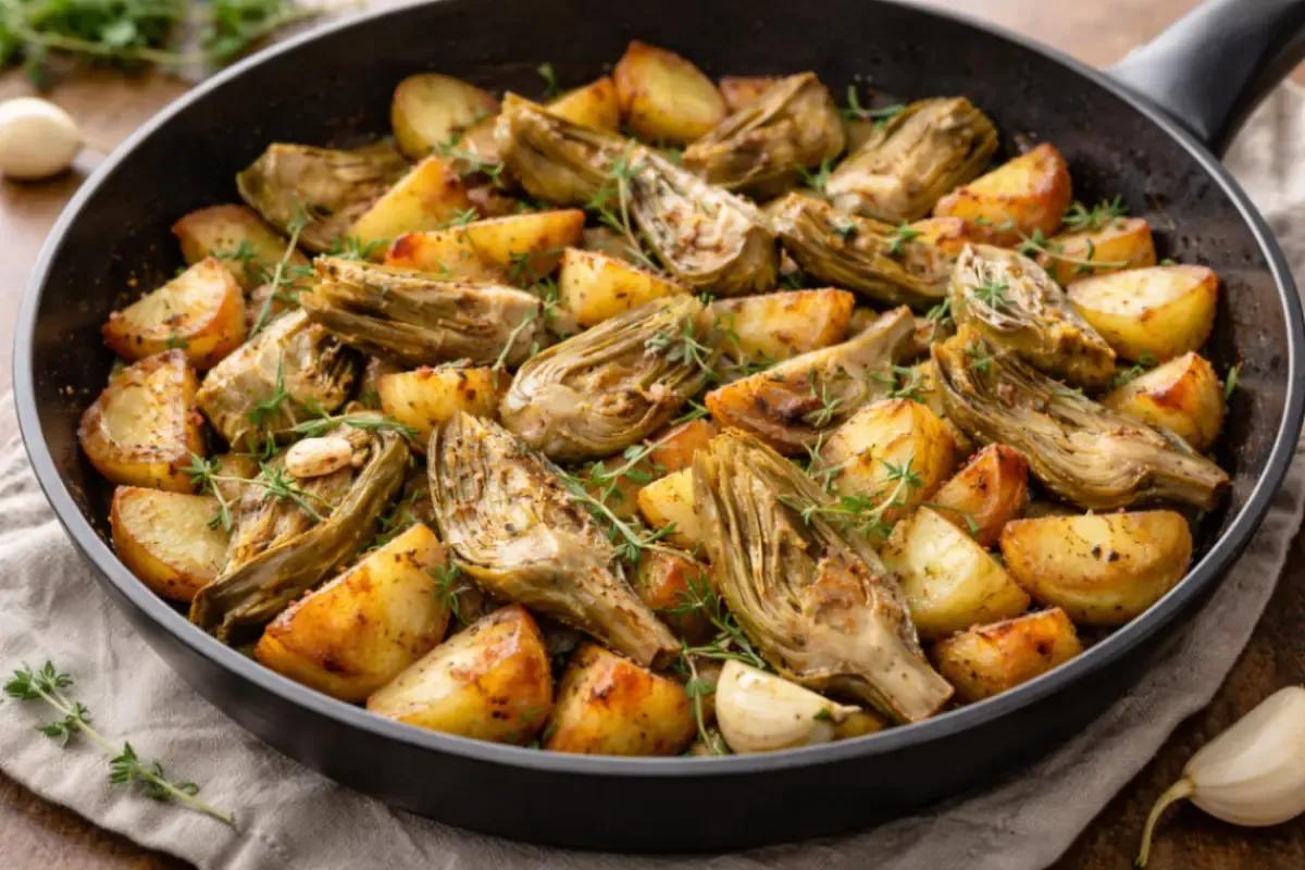 Carciofi e patate in padella, il contorno semplice e saporito che profuma di cucina di casa