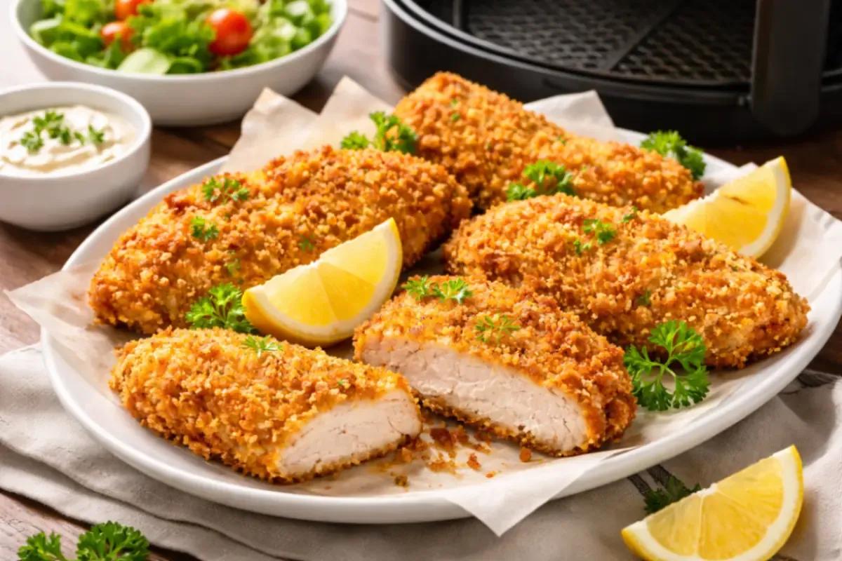 Cotolette di pollo in friggitrice ad aria: croccanti fuori e leggere dentro, il secondo facile che piace a tutti