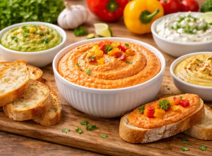 Mousse al peperone su crostini