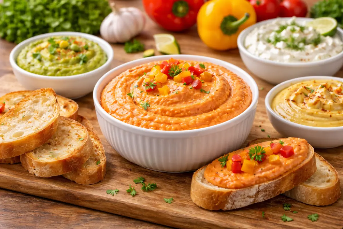 Mousse al peperone su crostini