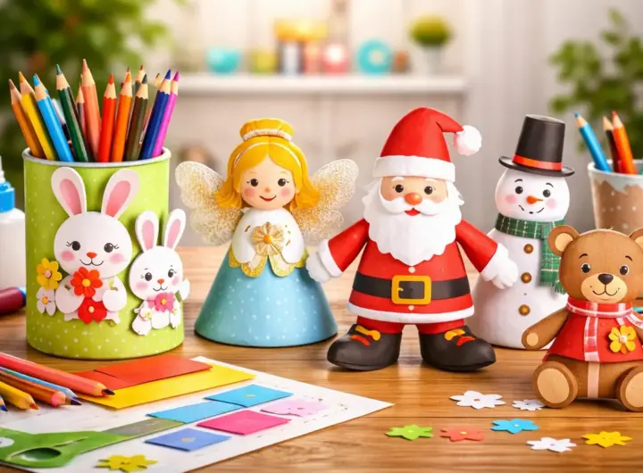 Artigianato di carta e giocattoli natalizi
