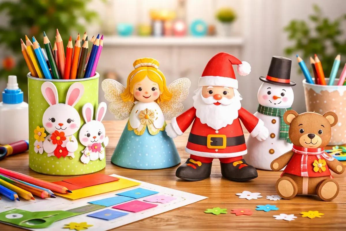 Artigianato di carta e giocattoli natalizi