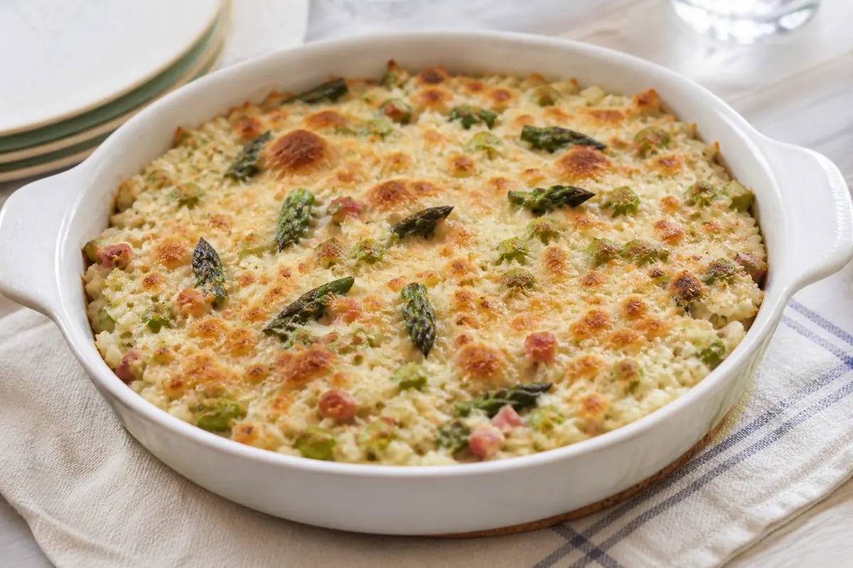 Risotto gratinato di primavera