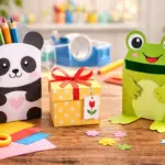 Scatole di carta artigianali colorate